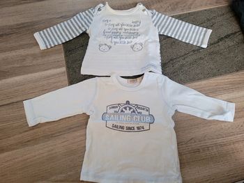 Lot 2 Tee-shirts manches longues avec imperfections