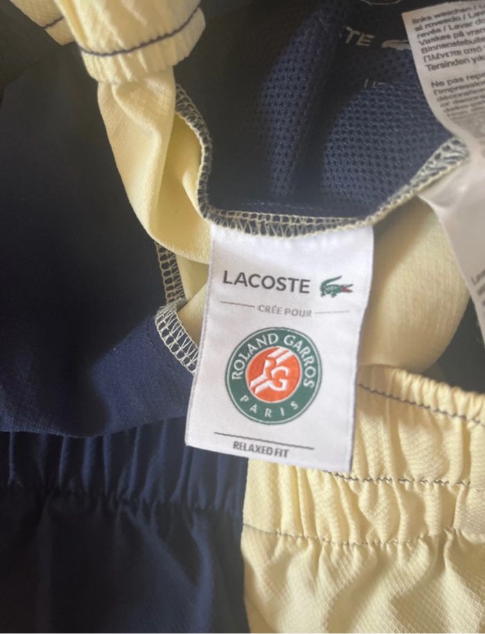 Short de sport Lacoste Roland Garros ramasseur - photo numéro 5