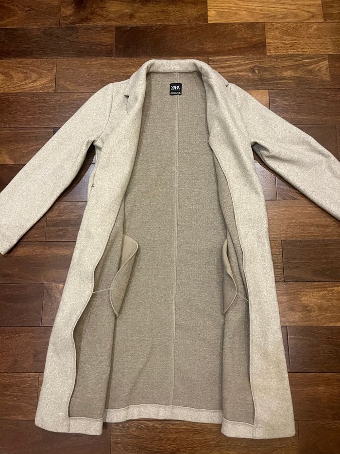 Manteau long beige chic hiver zara taille S/36 - photo numéro 5