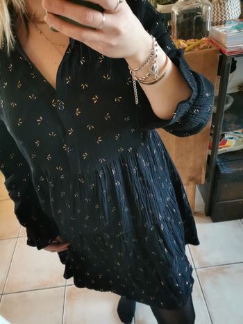 Robe baybdoll noir et doré