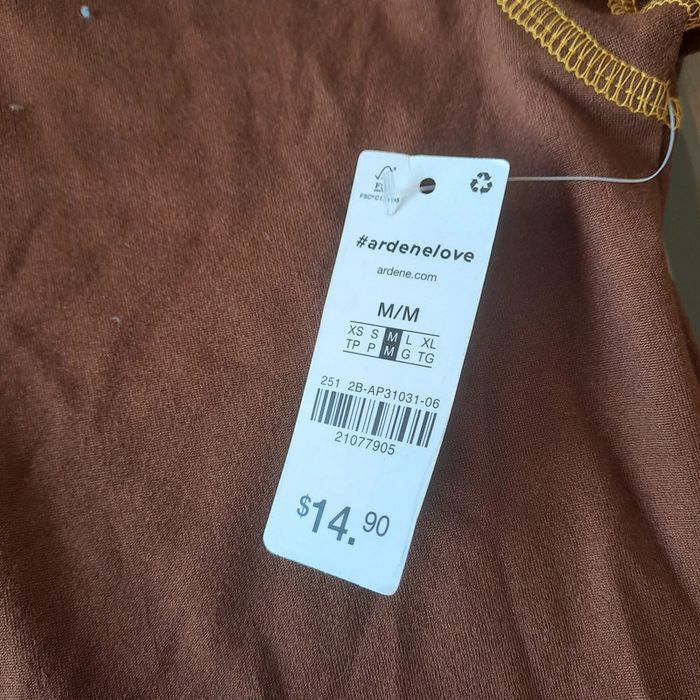 (Réduction) T-shirt marron polyester et élasthanne - photo numéro 5
