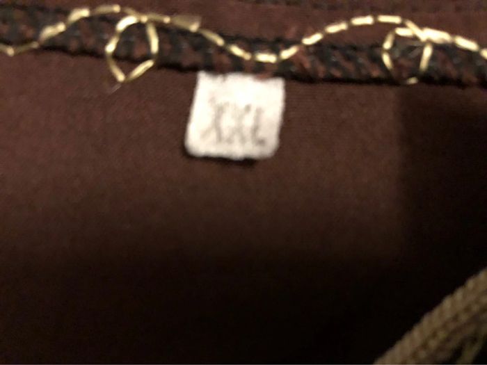 AN9- Blouse marron longue brodée TXXL (44-46) portée 1 fois - photo numéro 9