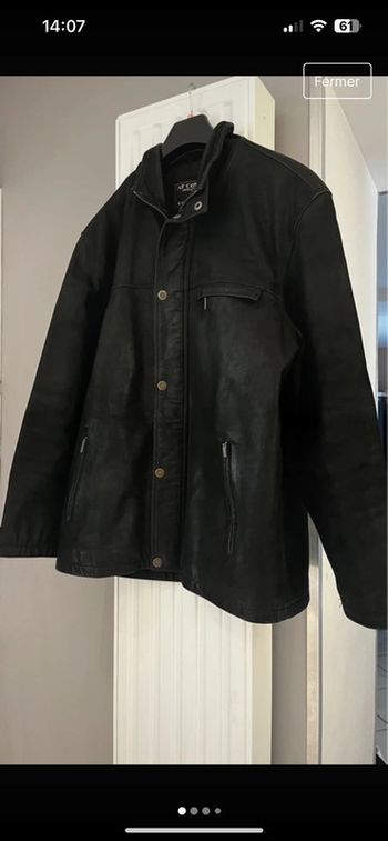 Manteau en cuir homme