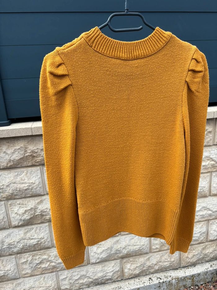 Pull moutarde Cache Cache taille S – maille torsadée tendance automne/hiver - photo numéro 3