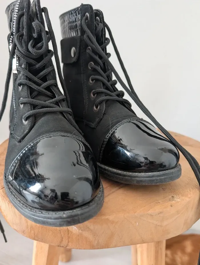 Bottines bi-matière pointure 37 - photo numéro 8