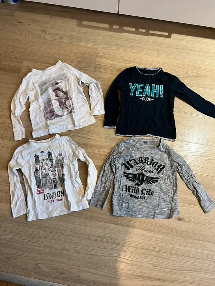 Lot de 4 T-shirt manches longues