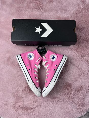 Converse Montantes Roses Toile – Pointure 33,5 avec boîte