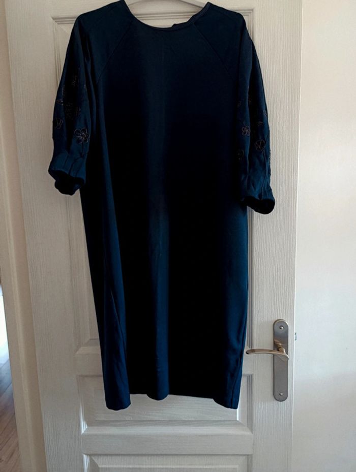 Robe H&M Bleu marine brodé Taille XL - photo numéro 6
