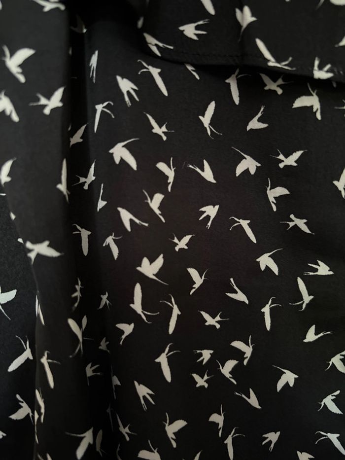 Blouse fantaisie imprimée oiseaux Promod taille s - photo numéro 6