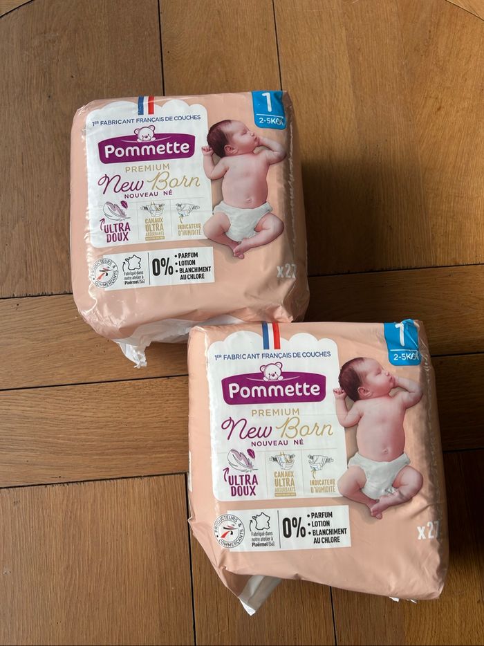 Lot 2 paquets couches Taille 1 Pommette