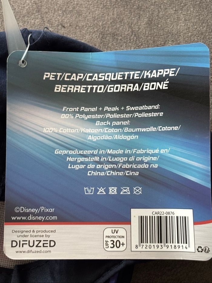 Casquette Cars Disney Pixar 52 cm Neuf - photo numéro 5