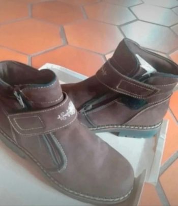 Bottines en peau