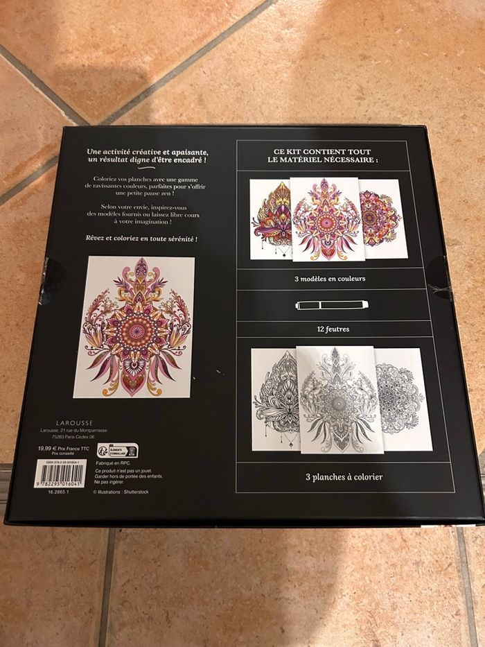 Kit de mandalas coffret dessins et feutres - photo numéro 3