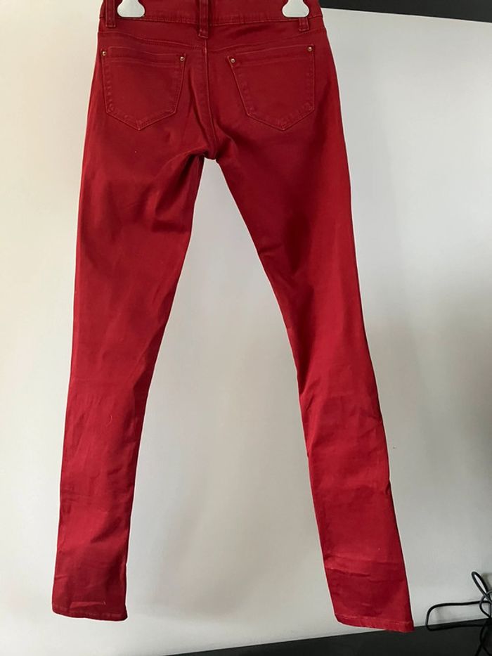 Pantalon slim rouge taille 38 - photo numéro 2