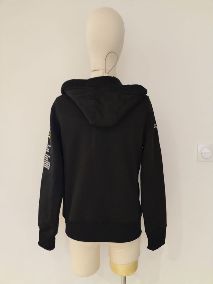 SWEAT POLAIRE NOIR FEMME LOGO AUTHENTIQUE GEOGRAPHICAL NORWAY TAILLE 38 NEUF - photo numéro 7