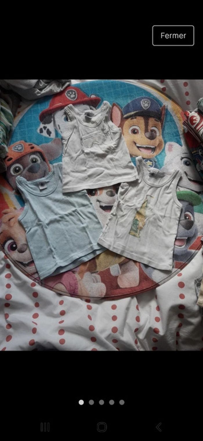 Debardeurs petit bateau 3 ans