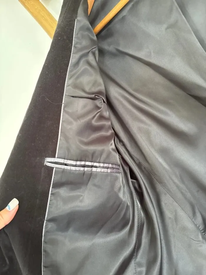 Veste noire en velours Kiabi taille 54 - photo numéro 3