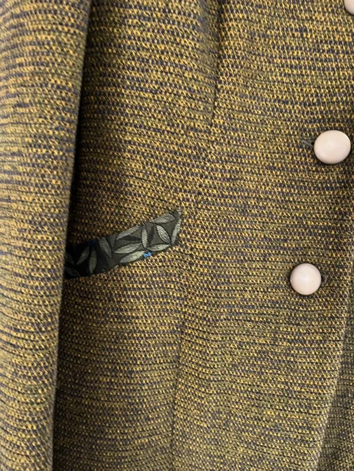 Veste blazer vert kaki orangé - photo numéro 4