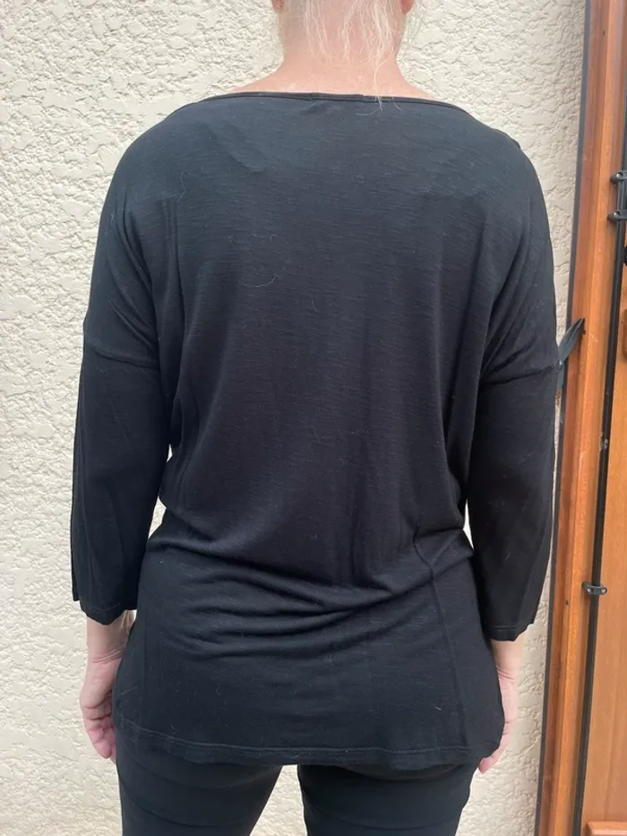Teeshirt manche 3/4 noir - photo numéro 2