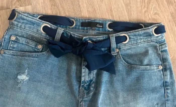 Etam mini short en jean, femme, taille 38 - photo numéro 2