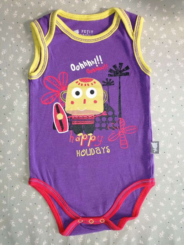 Lot de 2 bodies sans manche- Petit Béguin taille 9mois - photo numéro 2