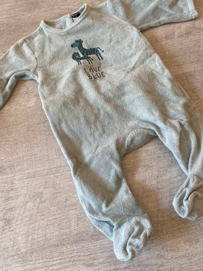 Pyjama bébé 3 mois - hiver garçon - photo numéro 2
