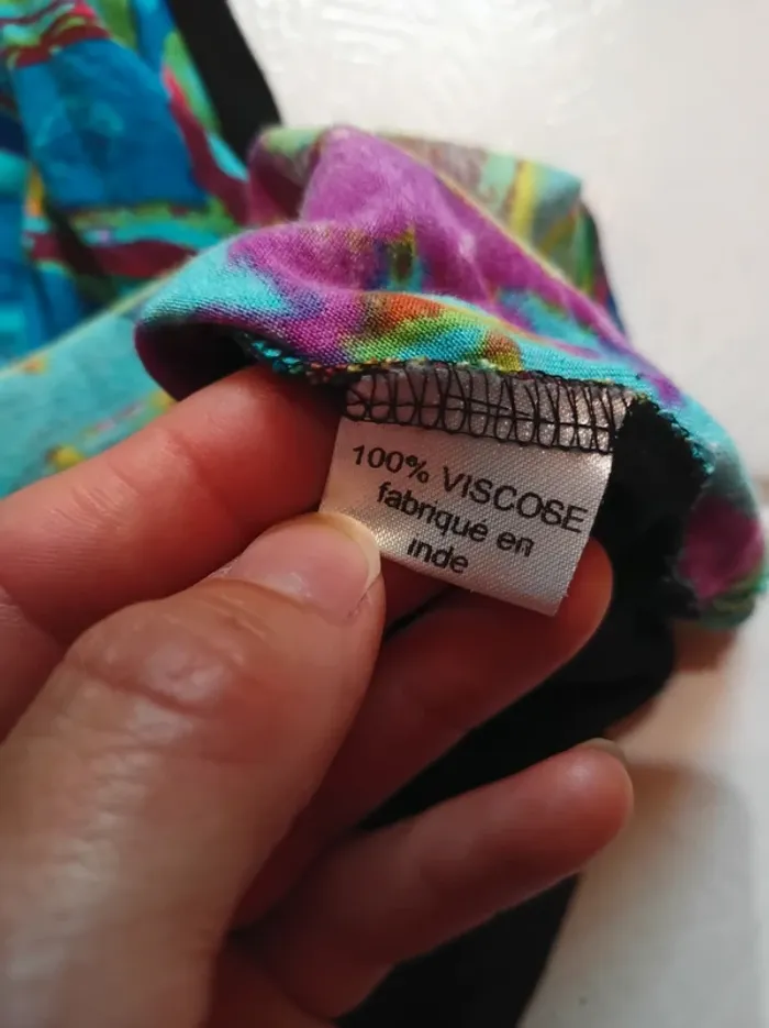 Robe femme noire et multicolore Chaitanya - photo numéro 14