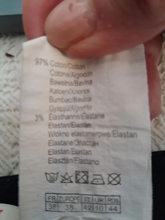 Pantalon femme Taille 38, couleur noir, Marque Camaieu, extensible - photo numéro 8