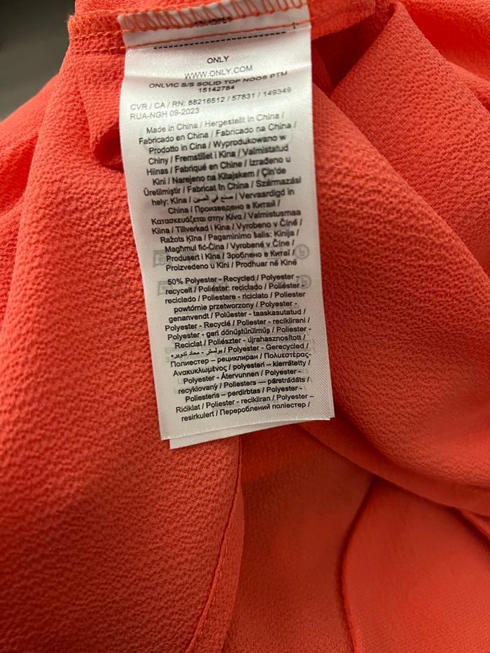Blouse fluide manches courtes orange Only - photo numéro 8