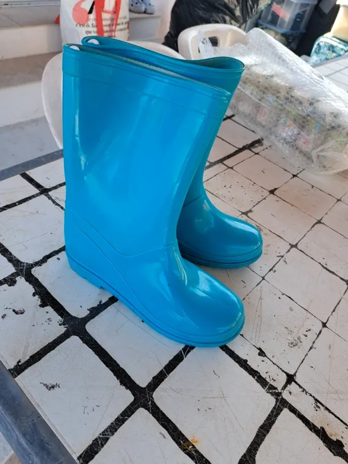 T34/35 bottes en caoutchou turquoise