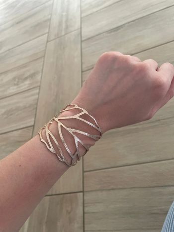 Bracelet manchette or rose
