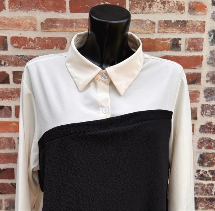 Chemise à manches longues avec bloc de couleur T48 (2XL) • Shein Curve - photo numéro 4