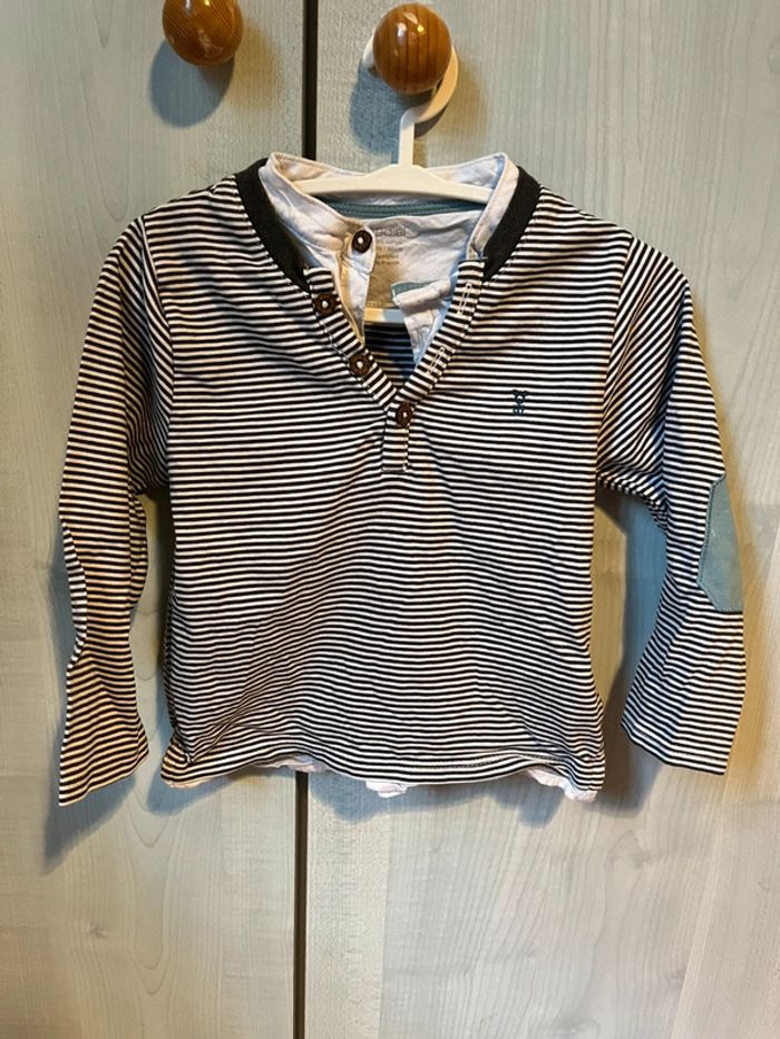 T-shirt manches longues rayé