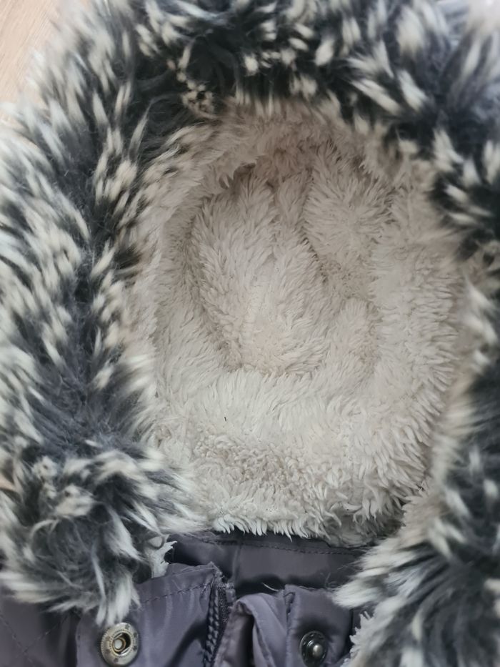 Doudoune manteau taupe avec capuche fourré 23 mois tape à l'œil - photo numéro 5