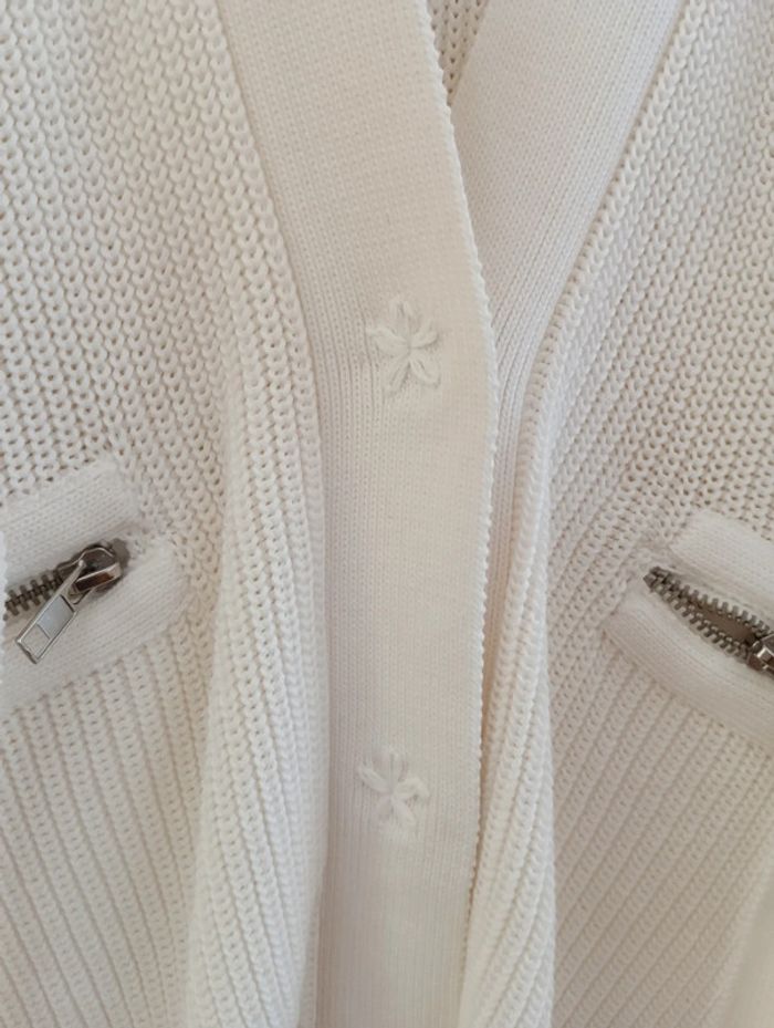 Robe / gilet maille écru ceinturé Georges Rech - photo numéro 9