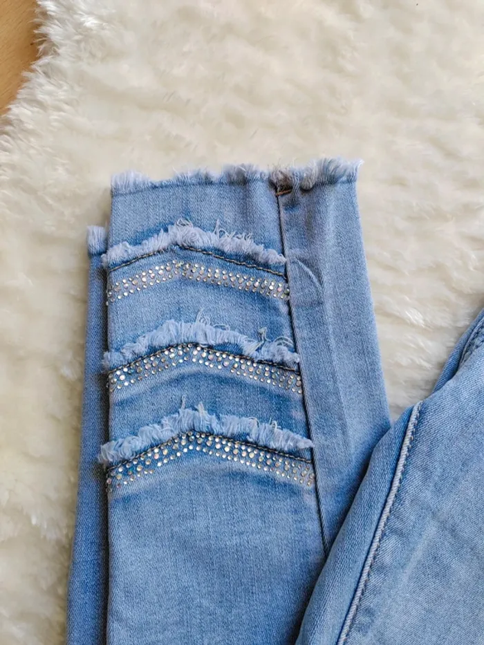 Lot de 2 jeans fantaisies skinny taille 38 - photo numéro 3