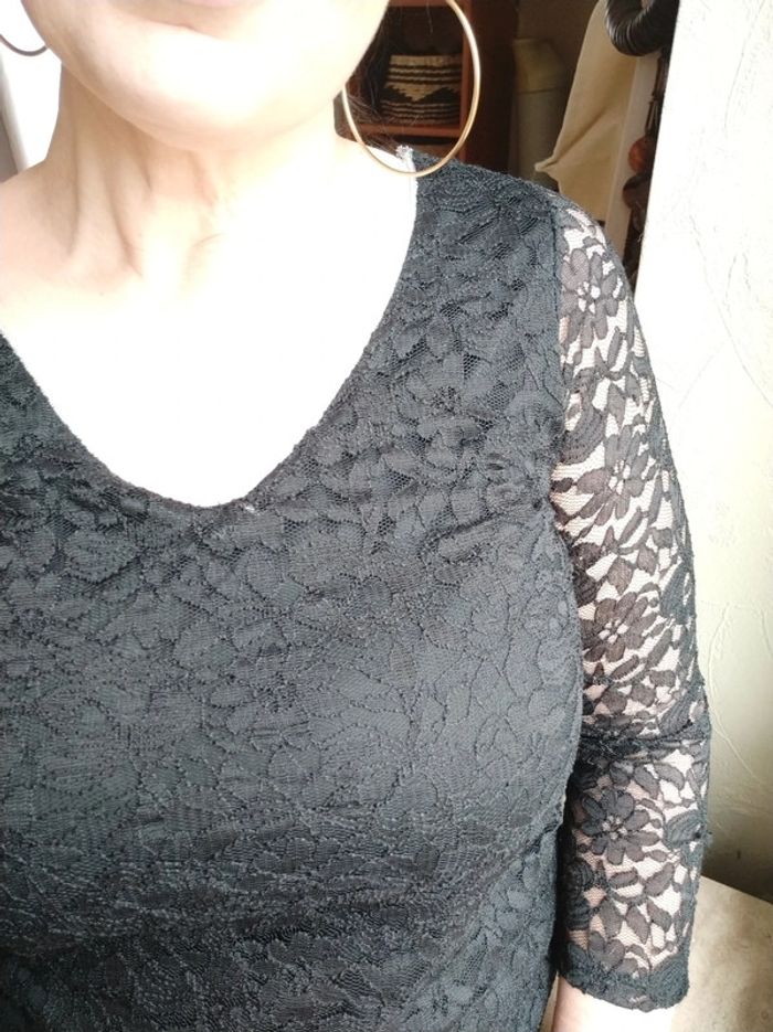 Pull Lady Blush taille S noir avec dentelle - photo numéro 8