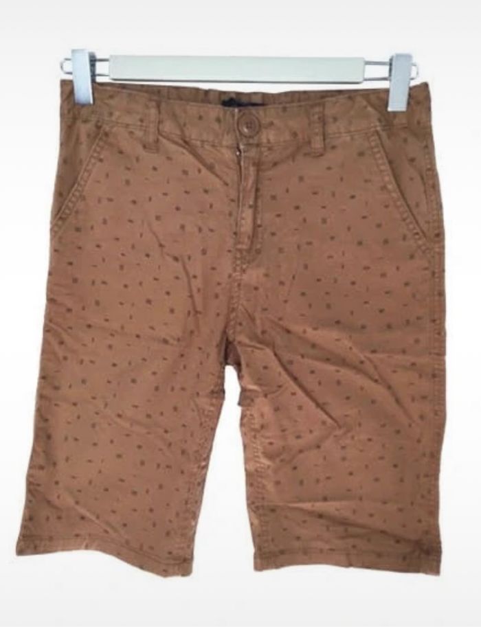 Short marron avec petits motifs noirs pour garçon - Kiabi - Taille 12 ans