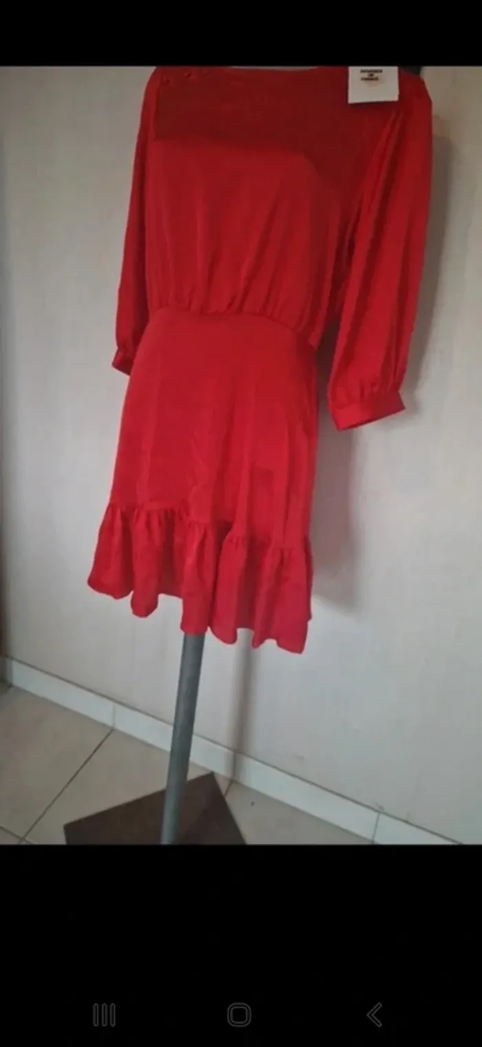 Robe été nafnaf rouge neuve avec étiquette taille 40 - photo numéro 4