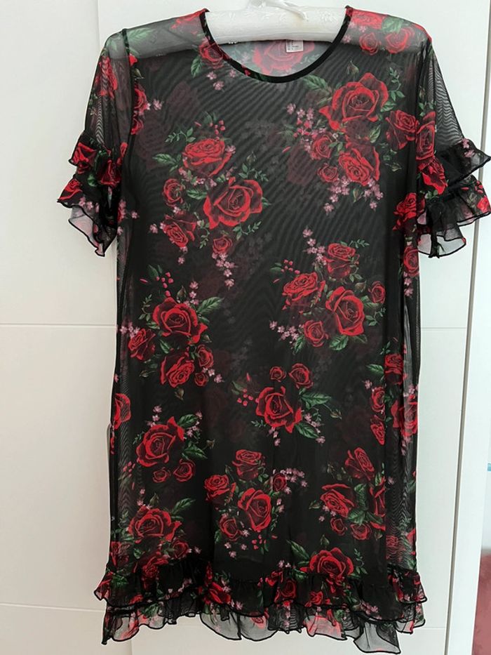 Robe à fleurs transparente H&M - photo numéro 3