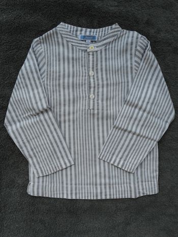 Chemise manches longues à rayure - JACADI - 24 mois
