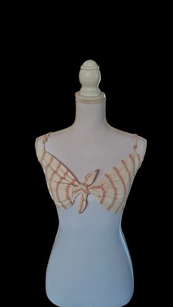 Top court écru rayé M