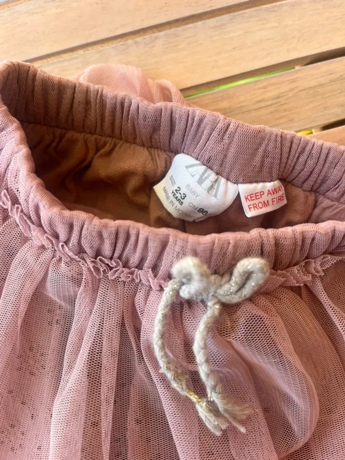 Jupe vieux rose Zara 3 ans - photo numéro 2