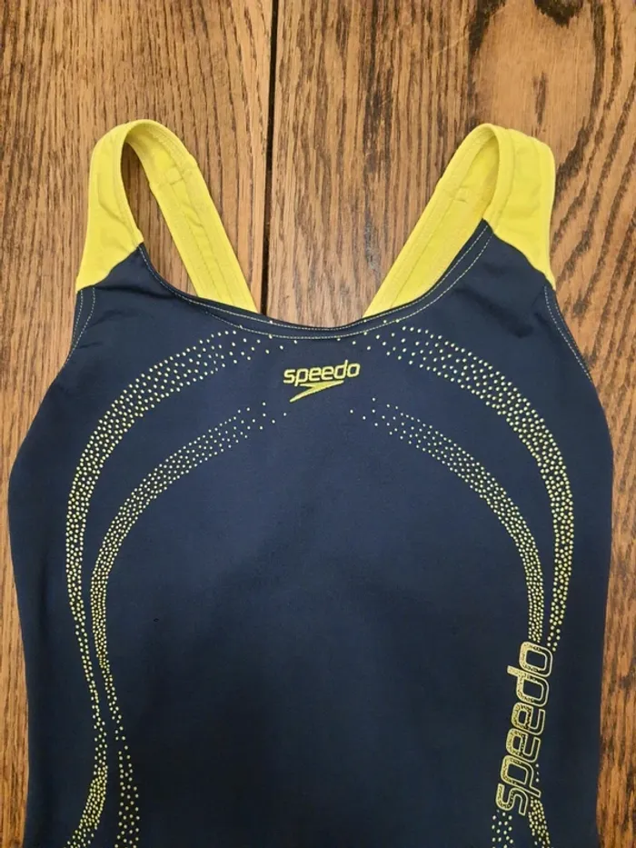 Maillot de bain Speedo marine/jaune fr 12ans - photo numéro 2