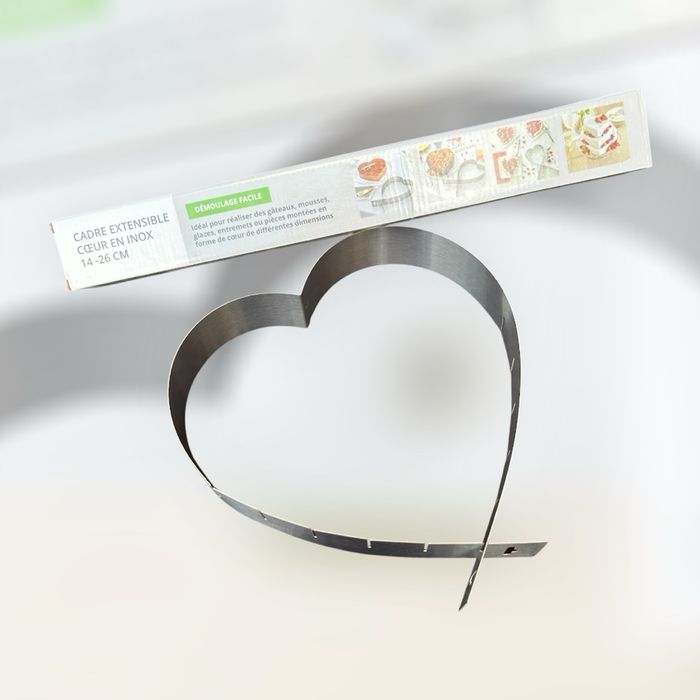 Cadre inox extensible cœur pâtisserie Mathon