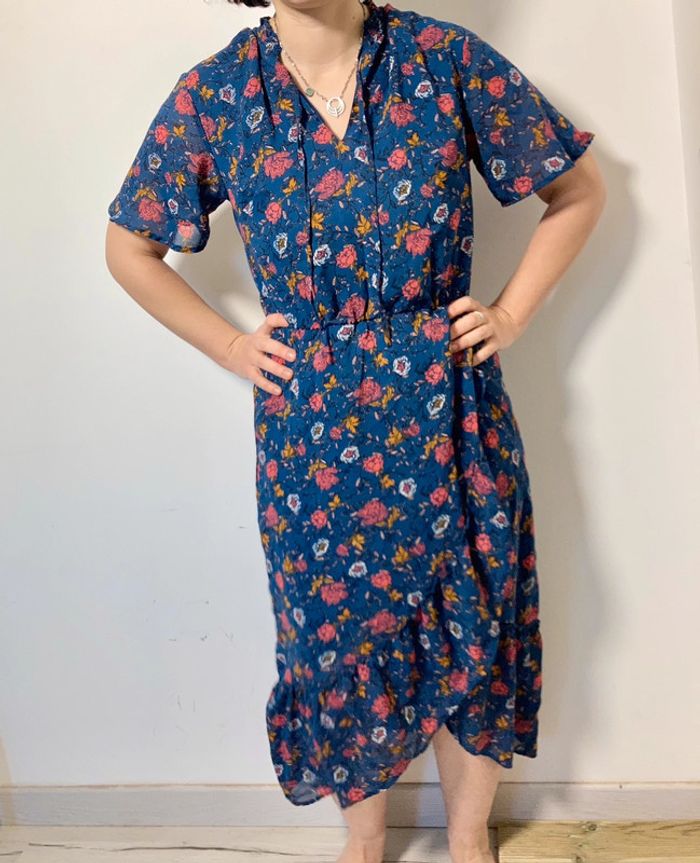 Robe longue bleue taille 38