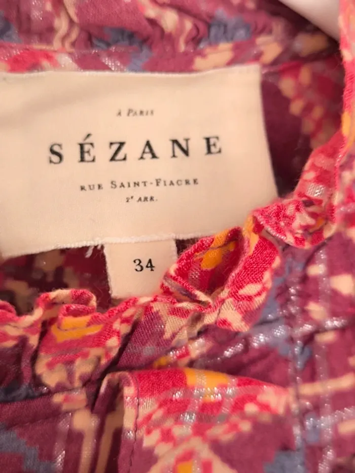 Blouse Sezane a volants imprimé 34 - photo numéro 12