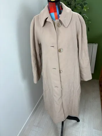 Long manteau en laine Damart | Beige | Taille 36