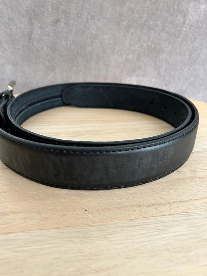Ceinture en cuir noir taille 115 cm - photo numéro 2