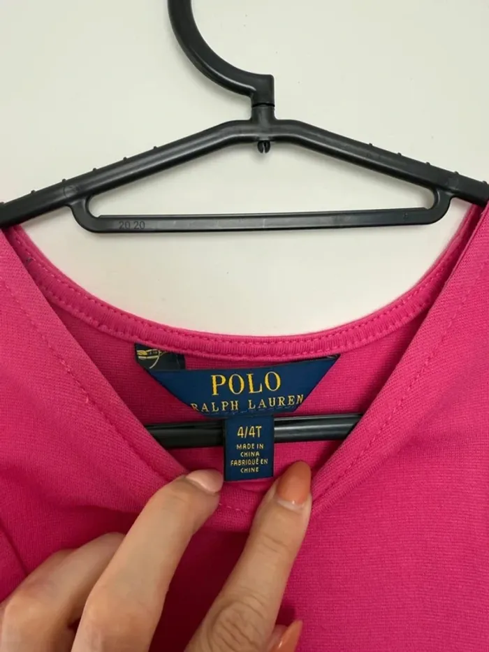 Robe Polo Ralph Lauren fuchsia taille 4 ans super état - photo numéro 3